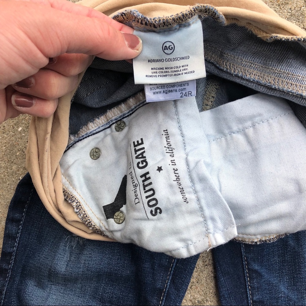AG Adriano Goldschmeid Distressed Maternity Jeans Size 24 - Picture 4 of 8